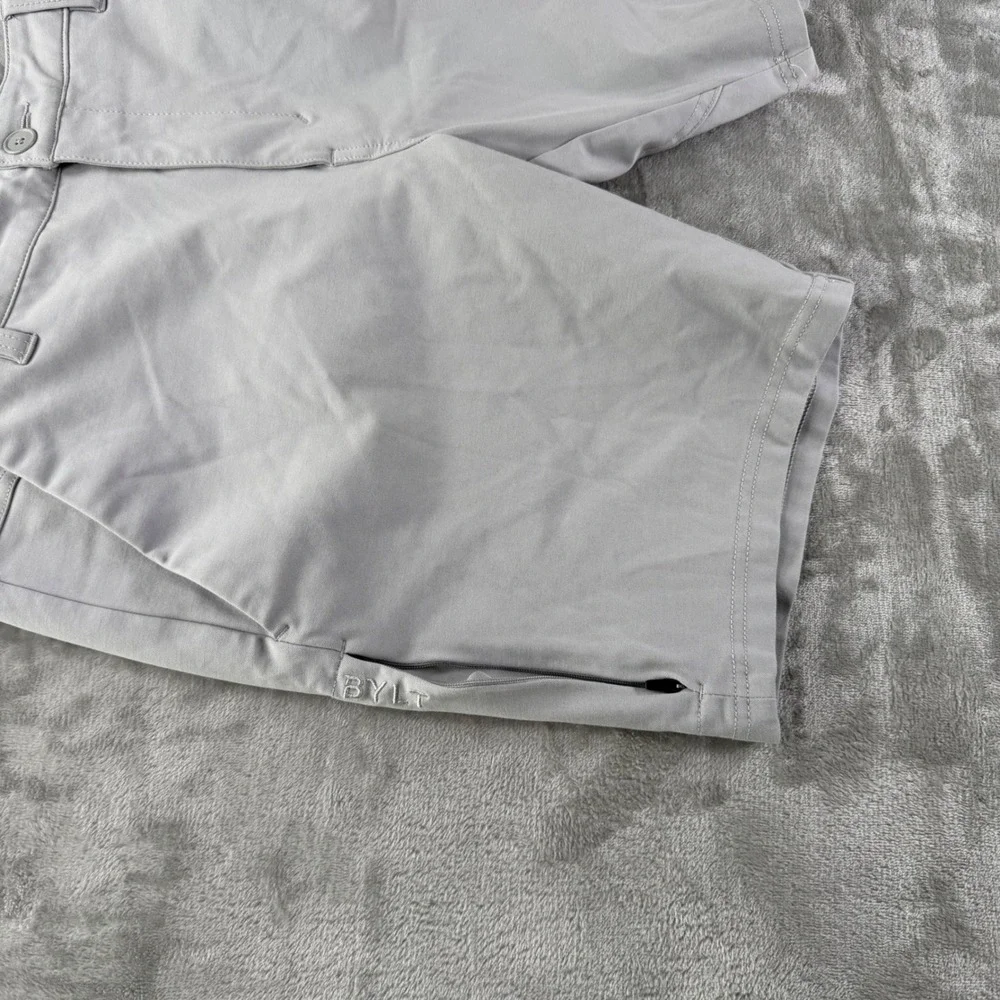 BYLT Premium Basics Mens Everyday Shorts 2.0 Grey Size 34 Stretch Performance